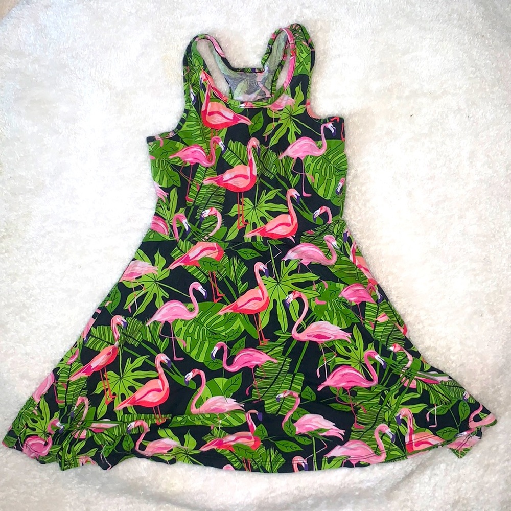Girls flamingo dress 🦩